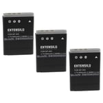 EXTENSILO 3x Batteries compatible avec Ufo DS 5080, DS 5331, DS 5332 appareil photo, reflex numérique (800mAh, 3,7V, Li-ion)