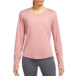 Nike DD0641-618 W NK One DF LS STD Top Sweatshirt Femme Red Stardust/White Taille M