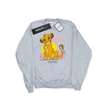 Disney Womens/Ladies The Lion King Simba Pastel Sweatshirt (Sports Grey) - Light Grey - Size 2XL