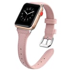 Läderband kompatibel med Apple Watch 38mm-40mm /42mm-44mm, Top Grain Läderband Slim & Thin Armband för iWatch Series 5/4/3/2/1