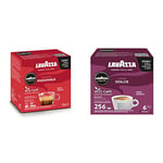 Lavazza A Modo Mio Espresso Passionale, Coffee Capsules, 16 Packs of 16 Coffee Pods (256 Coffee Capsules) & A Modo Mio Eco Caps Coffee Pods Espresso, Lungo Dolce - 16 Pack of 16 (256 Capsules)