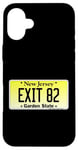 Coque pour iPhone 16 Plus Sortie 82 de plaque d'immatriculation New Jersey NJ GSP Parkway