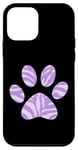 Coque pour iPhone 12 mini Violet imprimé pattes