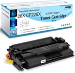 Compatible Toner Cartouche 26X CF226X 26A CF226A pour HP Laserjet Pro M402d M402n M402dn M402dw M402dne MFP M426dw M426fdn M426fdw Imprimante Haut rendement 9000 Pages (26X CF226X Noir).[G283]