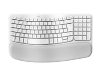 Logitech Ergo Series Wave Keys for Mac - Clavier - sans fil - Bluetooth LE - QWERTZ - Allemand - blanc cassé