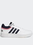 adidas Sportswear Women's Hoops 3.0 Trainers - White/Blue, White, Size 4, Women