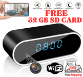 Spy Camera WiFi Hidden Wireless Night Vision Security Nanny Cam HD 1080P Alarm