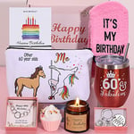 60th Birthday Gifts for Women, Personalised Happy 60th Birthday Hampers for Women Turning 60, Funny 60 Year Old Pamper Gift Basket Ladies 60th Birthday Presents Ideas for Best Friend Sister Auntie Mum