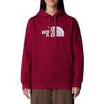 THE NORTH FACE Women's Drew Peak Pullover Hooded Sweatshirt, Beetroot, L