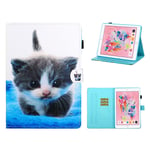 iPad 10.2 (2019) pattern leather flip case - Cat