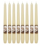 Dekohelden24 Lot de 8 bougies chandeliers parfumées à la vanille de Noël, parfum de crampons vanille ivoire/vanille, dimensions : H x Ø env. 25 x 2 cm, 60 g