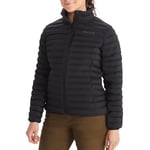 Marmot Femme Wm's Echo Featherless Jacket, Veste de randonnée chaude, veste fonctionnelle déperlante, manteau matelassé doublé, veste isolée résistante au vent, Black, L