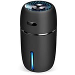 Humidificateur de Voiture usb 200Ml Mini Humidificateur Portable avec 7 Couleurs led Veilleuse Modes de Brume RéGlables Silencieux pour Voyage b