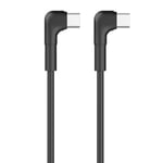 Maxlife MXUC-09 Vinklet kabel USB-C - USB-C, 1 m, 60 W, svart