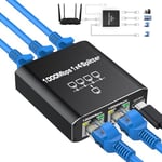 AXFEE Ethernet RJ45 1 à 4 Ports, 1000Mbps RJ45 Switch Network LAN avec Port d'alimentation USB C pour Ordinateur, Commutateurs, Routeurs,Hub, ADSL, Boîtiers Décodeurs, Téléviseurs, Plug&Play