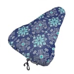 lucky-bonbon Cold Winter Snowflakes Fashion Waterproof Keep Dry Bike Seat Cover The Perfect Bicycle Seat Cover Waterproof Sunscreen And Dustproof For All Bicycle Exercise.