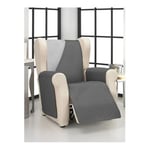 ECOMMERC3 Housse de Fauteuil 1 Place Relax Confort Maximum et Ajustement Complet - Housse pour Fauteuil 1 Place et Fauteuil Relax Couleur Gris Anthracite