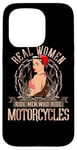 Coque pour iPhone 15 Pro Sexy Real Chick Ride Moto Femme Biker Babe Pin Up