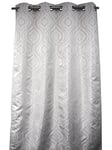 Urban Echo Rideau, Polyester, Blanc Gris, 270x140 cm