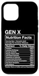 Coque pour iPhone 12/12 Pro Faits nutritionnels Gen X - Funny Generation Meme