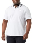 JACK & JONES Men's JJEPAULOS Polo SS NOOS PS, White/Detail:PS, XXL