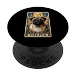 The Pug Tarot Card Dog Lover Pug Dogs Owner PopSockets Adhesive PopGrip