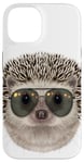 Coque pour iPhone 14 Hérisson portant une lunette de soleil aviateur Swag