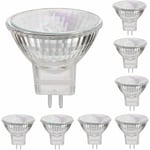 Tinor - MR11 12V 35W lampes halogènes GU4 base spot 2800K blanc chaud, dimmable ,pack de 8