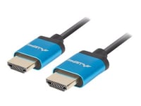 Lanberg - Premium Hög Hastighet - Hdmi-Kabel Med Ethernet - Hdmi Hane Till Hdmi Hane - 1 M - Svart - Stöd För 4K, Stöd För 1080P