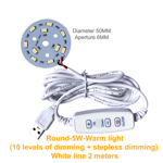 DC 5V dimbara LED-chips SMD LED-lampa DIY Light Justerbar LED A10