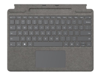 Microsoft Surface Pro Signature Keyboard - Tastatur - med styreplate, akselerometer, lagrings- og ladebakke for Surface Slim Pen 2 - QWERTY - Internasjonal engelsk / kanadisk fransk - platina - kommersiell - for Surface Pro 8