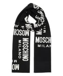 Moschino écharpe en laine homme 50055M5801016 Black - White Nero châle