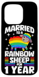 iPhone 15 Pro 1 Year Married Gay Lesbian LGBTQ 1st Wedding Anniversary Case