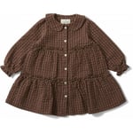 Konges Sløjd Ada dress – brown check - 12m