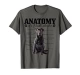 Black Labrador Retriever Anatomy Funny Cute Dog Mom Dad T-Shirt