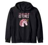 This Girl Runs On Ketones - Ketogenic Diet - Funny Keto Zip Hoodie