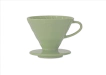 Hario V60 Ceramic Coffee Dripper Smokey Green - Size 02