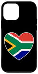 Coque pour iPhone 12 mini I Heart Afrique du Sud – Drapeau amusant en forme de cœur