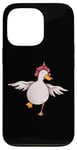 Coque pour iPhone 13 Pro Canard blanc avec ailes déployées