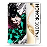 Cokitec Coque Renforcée pour Honor 200 Pro 5G Manga Demon Slayer Tanjiro