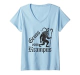 Womens Gruss Vom Krampus Ugly Christmas Monster Men Women Kids V-Neck T-Shirt