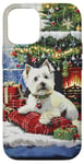 Coque pour iPhone 13 West Highland White Terrier Westie Dog Merry Christmas