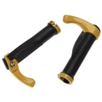 2x Poignées de guidon avec Bar Ends pour vélo ou VTT noir / jaune, 133 mm