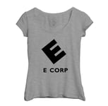 T-Shirt Femme Col Echancré E Corp. Evil Geek Robot Serie Tv