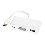 Qnect adapter USB-C To USB +VGA+C charg