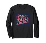 Nice Colors with God bless America Speech Costume Long Sleeve T-Shirt