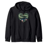 Cute Alligator Heart Crocodile Gator for Kids Zip Hoodie