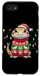 Coque pour iPhone SE (2020) / 7 / 8 Bearded Dragon Christmas Party Design Xmas lights