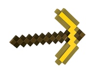 Minecraft Gold Pick Axe Pickaxe Costume Accessory NEW