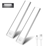 EXTRASTAR Lampe de Placard, Éclairage D'armoire à LED Avec Détecteur de Mouvement, Lampe d'Armoire 58 LED 23CM, Éclairage à LED étude de Cuisine Veilleuse Escalier Couloir - Lot de 2